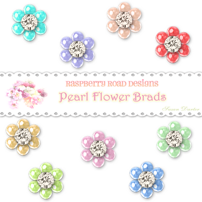 Pearl Flower Brads