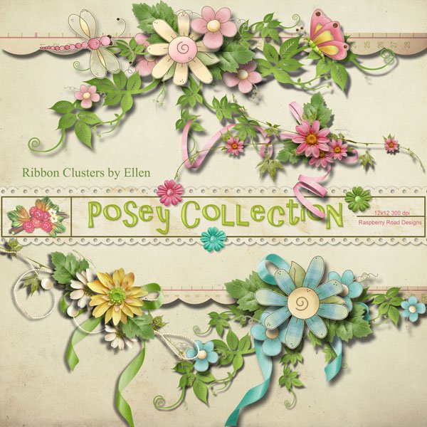 Posey Ribbon Cluster Set