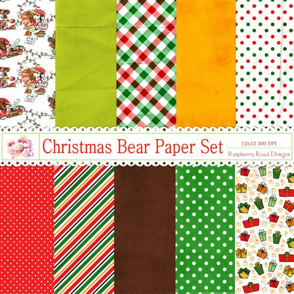 Christmas Bear Paper Pack