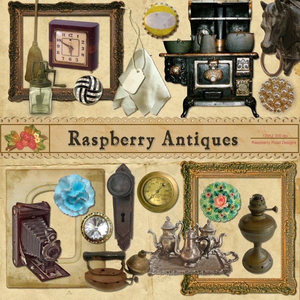 Raspberry Antiques Set1