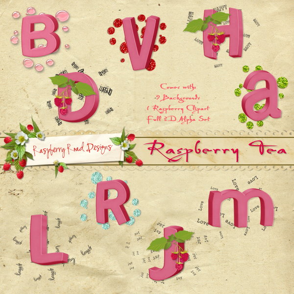 Raspberry Tea Pink 3D Alpha