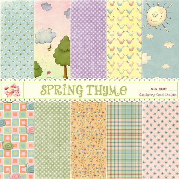 Spring Thyme Paper Pack1