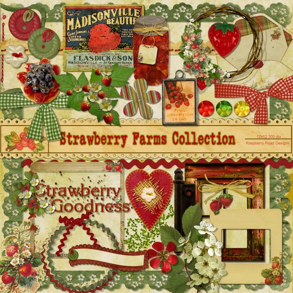 Strawberry Farm Element Set 1