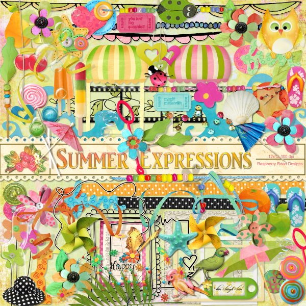 Summer Expression Elements Set