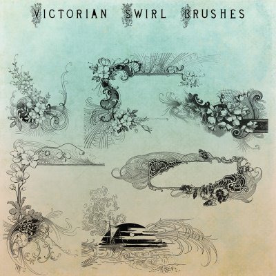 Victorian Swirl Design Brushes