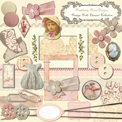 Vintage Doll Elements